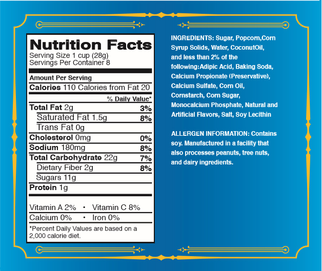 Pina Colada Nutritional Information